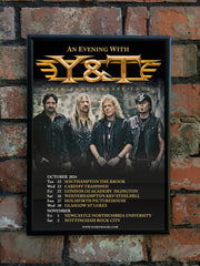 Y&T 2024 '50th Anniversary' UK Tour Poster