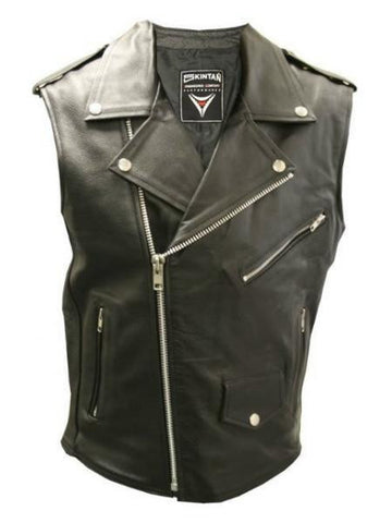 80's Metal 'Metal God' Sleeveless Leather Jacket