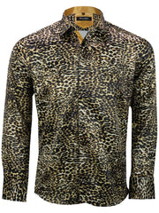80's Glam Golden Leopard Shirt