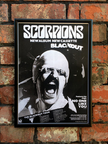 Scorpions 1982 'Blackout' UK Tour Poster
