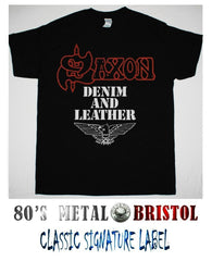 Saxon - Denim And Leather T Shirt