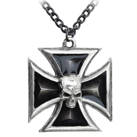 Black Knight's Cross Pendant & Neck Chain
