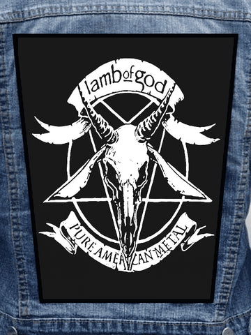 Lamb Of God - Pure American Metal Metalworks Back Patch.