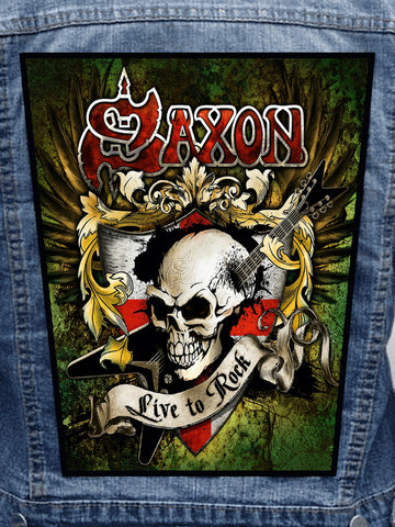 Saxon - Live To Rock Metalworks Back Patch