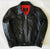 80's Metal Black Diamond 'Arrow' Leather Jacket