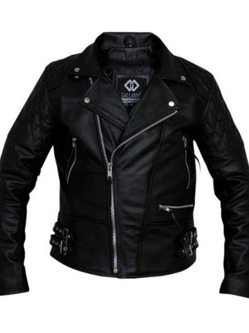 80's Metal 'Black Diamond' Leather Jacket