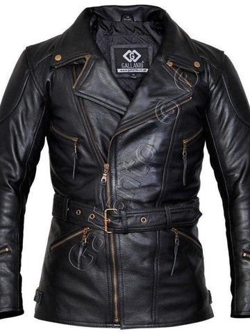80's Metal Black Diamond 'Metal God' Leather Coat