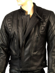 80's Metal 'Biker' Leather Jacket