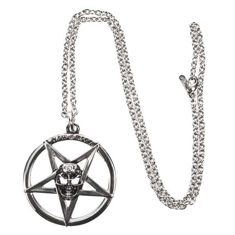 New Rock Pentacle & Neck Chain