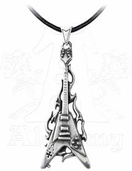 Flaming Flying V Pendant & Neck Thong