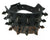80's Metal - 3 Row Black Spike Wristband