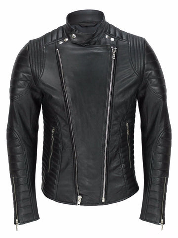 80's Metal Black Diamond 'Biker' Leather Jacket