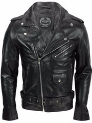 80's Metal Black Diamond 'Retro' Leather Jacket