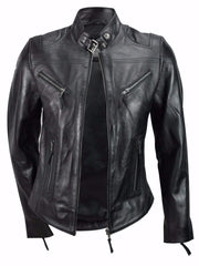 80's Metal Rock Chick 'Racer' Leather Jacket