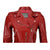 80's Metal Rock Chick 'Red Retro' Leather Jacket