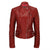 80's Metal Rock Chick 'Red Rocker' Leather Jacket