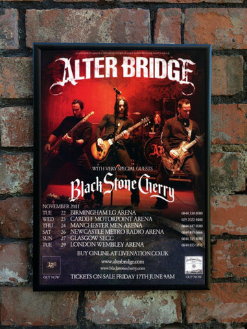 Alter Bridge 2011 'III' UK Tour Poster