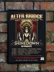 Alter Bridge 2019 'Walk The Sky' UK Tour Poster