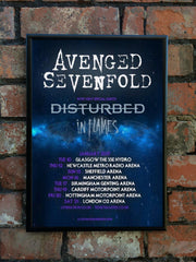 Avenged Sevenfold 2017 'The Stage' UK Tour Poster