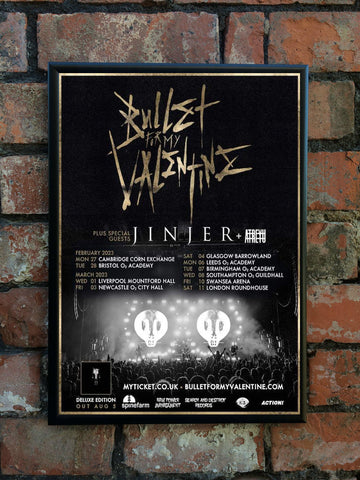 Bullet For My Valentine 2023 UK Tour Poster