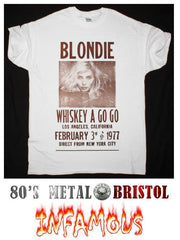Blondie - Whiskey A Go Go 1977  T Shirt