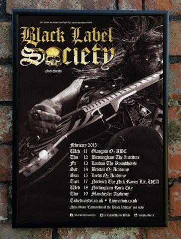Black Label Society 2015 'Black Vatican' UK Tour Poster