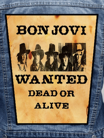 Bon Jovi - Wanted Dead Or Alive Metalworks Back Patch