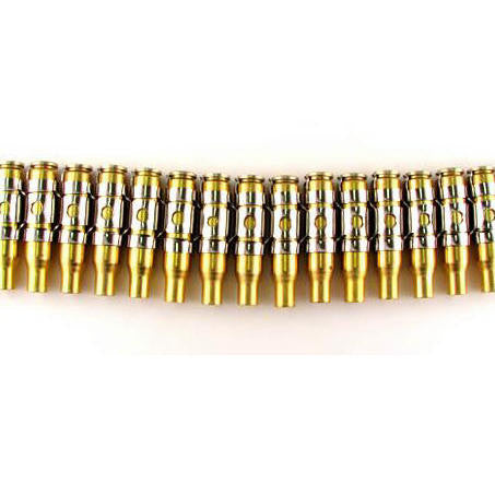 7.62 Sniper Brass Untipped Bullet & Nickel Link Belt