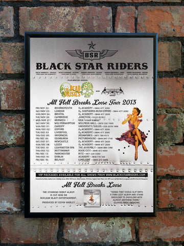 Black Star Riders 2013 'All Hell Breaks Loose' UK Tour Poster