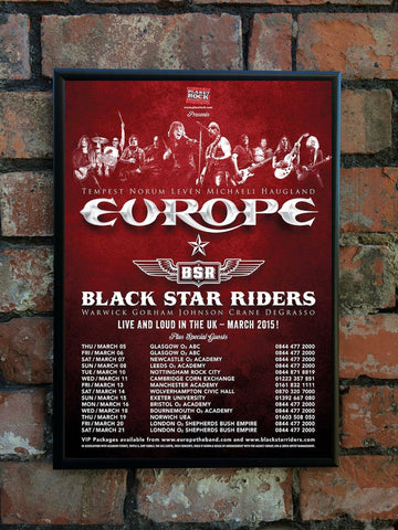Europe 2015 UK Tour Poster
