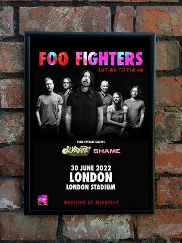 Foo Fighters 2022 'Return To The UK' Tour Poster