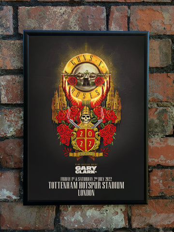 Guns N' Roses 2022 'Not In This Lifetime' UK Tour Poster