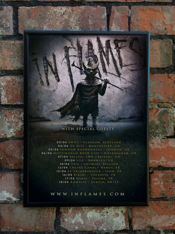 In Flames 2019 European Tour Poster