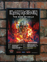 Iron Maiden 2017 'The Book of Souls' UK Tour Poster