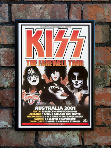 KISS 2001 'The Farewell Tour' Tour Poster