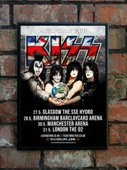 Kiss 2017 'Kissworld' UK Tour Poster