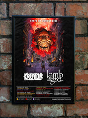 Lamb Of God 2023 'State Of Unrest' European Tour Poster