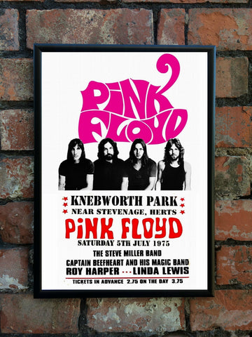 Pink Floyd 1975 'Knebworth Park' UK Tour Poster