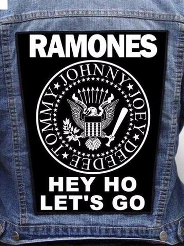 Ramones - Hey Ho Let's Go Metalworks Back Patch