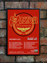 Saxon 2022 'Seize The Day' UK Tour Poster