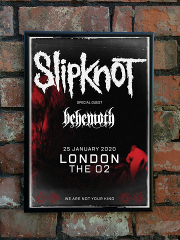 Slipknot 2020 'We Are Not Your Kind' UK Tour Poster
