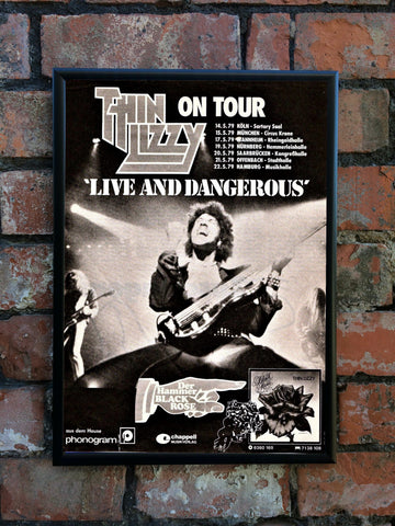 Thin Lizzy 1979 'Live And Dangerous' Tour Poster
