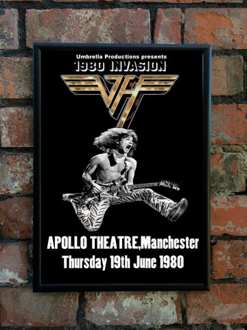 Van Halen 1980 'Invasion' UK Tour Poster