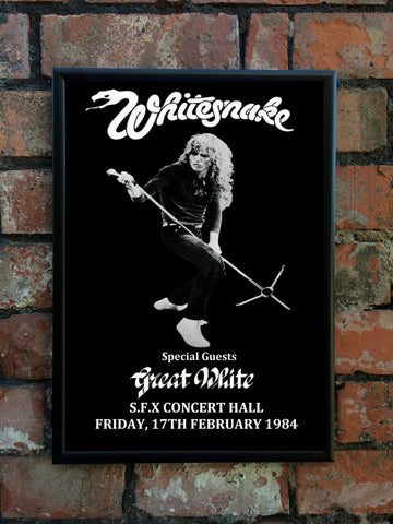 Whitesnake 1984 'Slide It In' Tour Poster