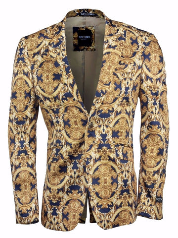 80's Glam Gold & Blue Jacket