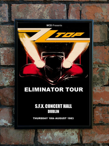 ZZ Top 1983 'Eliminator' Tour Poster